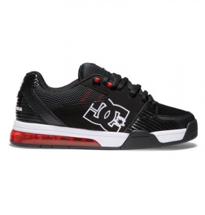 DC Versatile Men's Sneakers Black / White / Red | XHGBLN972