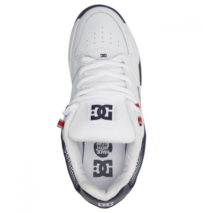 DC Versatile Men's Sneakers White / Red / Blue | VXNGPJ472