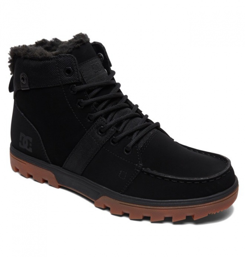 DC Woodland Men's Winter Boots Black | ISUQRD673