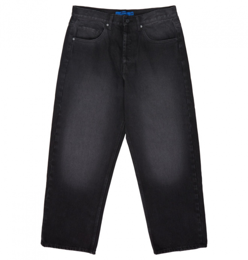 DC Worker Baggy Organic Baggy Fit Jeans Men\'s Pants Black Wash | AQHCKN320