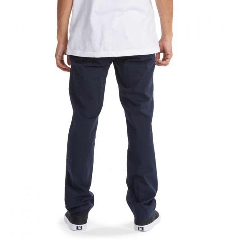 DC Worker Chino Men's Pants Navy | QCHTWU410